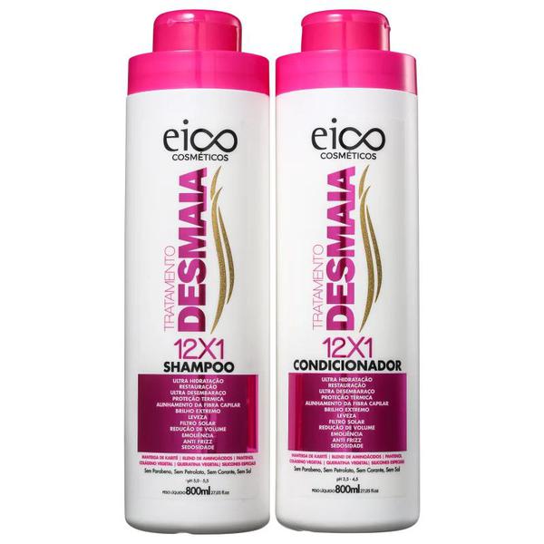 Kit Eico Seduction Tratamento Desmaia 12 X 1 Shampoo + Condicionador - 800ml