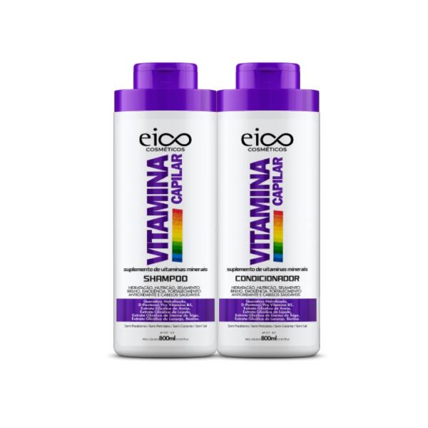 Kit Eico - Tratamento Vitamina - (1 Shampoo 800ml + 1 Condicionador 800ml)