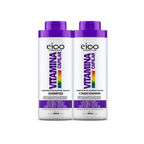 Kit Eico - Tratamento Vitamina - (1 Shampoo 800Ml + 1 Condicionador 800Ml)