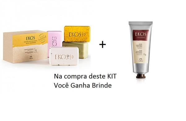 Kit Ekos Castanha Feminino Hidratante para Mãos+sab Esfoliante e Hidratante da Natura