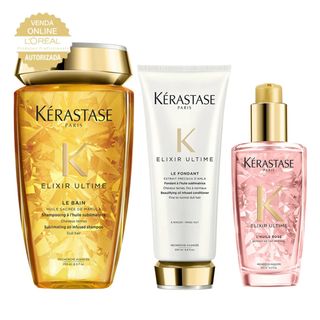 Kit Elixir Kérastase - Shampoo + Condicionador + L'Huile Rose Kit