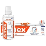 Kit Elmex Creme + Escova + Enxaguante Dental