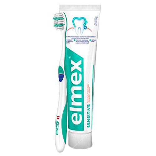 Kit Elmex Sensitive Escova + Creme Dental 110g
