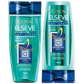 Kit Elseve Hydra Detox 48h Anti-Caspa Shampoo + Condicionador 400ml