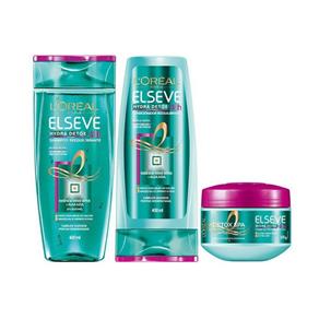 Kit Elseve Hydra-Detox Reequilibrante Shampoo + Condicionador + Creme de Tratamento