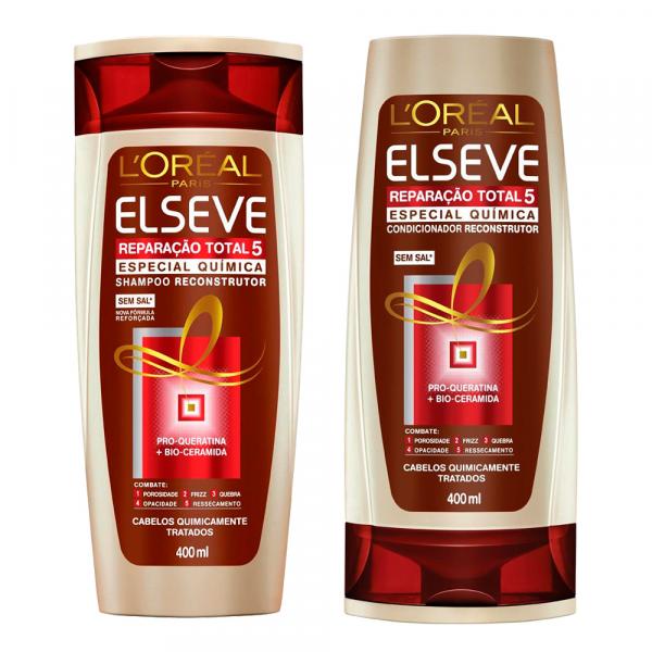 Kit Elseve Reparação Total 5 Especial Química Shampoo 400ml + Condicionador 400ml - LOréal