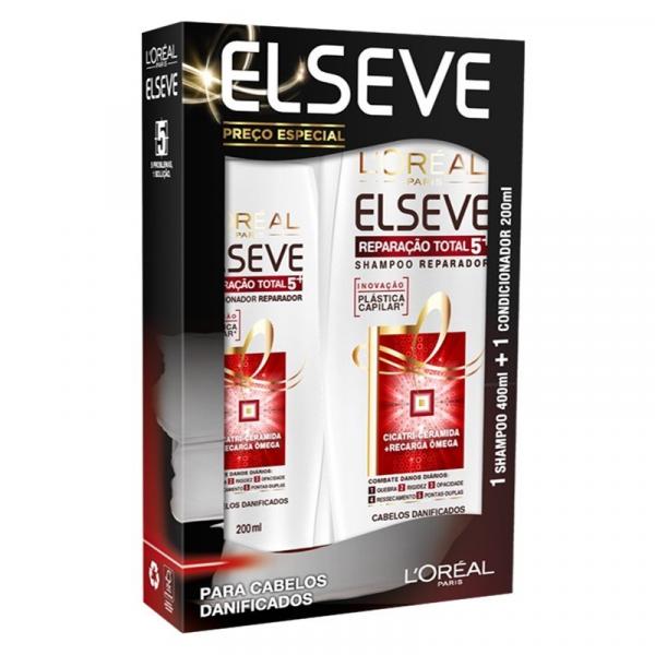 Kit Elseve Reparação Total 5 Shampoo 400ml + Condicionador 200ml