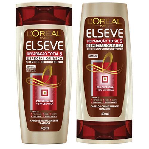 Kit Elseve Shampoo e Condicionador Total 5 Química 400ml - LOréal