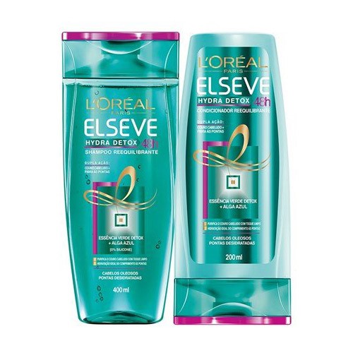 Kit Elseve Shampoo Hydra Detox 375ml + Condicionador 170ml