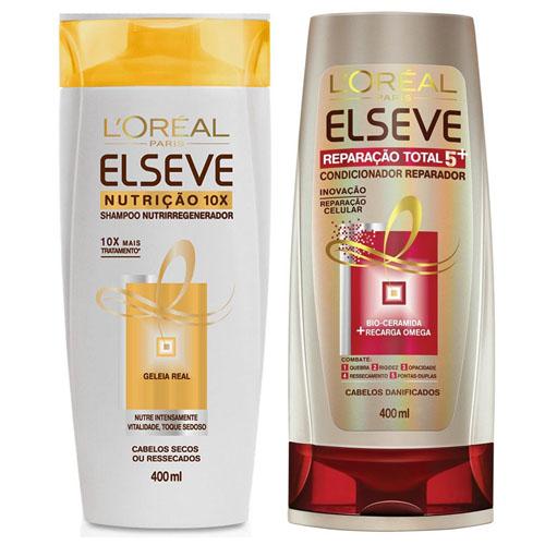 Kit Elseve Shampoo Nutrição 10X e Condicionador Total 5 - LOréal