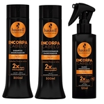 Kit Encorpa Cabelo Haskell Shampoo Cond 300ml + Fluido 120ml