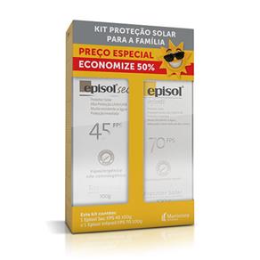 Kit Episol Protetor Solar Facial FPS45 + Protetor Solar Infantil FPS70 100g