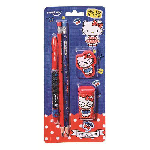 Kit Escolar Hello Kitty - com 5 Itens