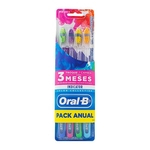 Kit Escova Dental Oral-b Indicator Pack Anual 4 unidades