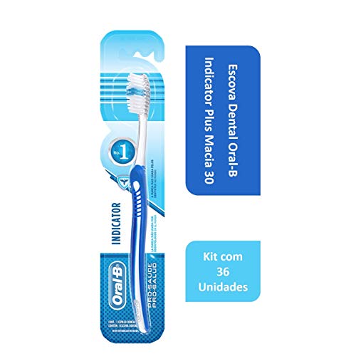 Kit Escova Dental Oral-B Indicator Plus Macia 30 com 36 Unidades