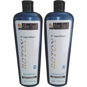 Kit Escova Progressiva Botox com Óleo de Argan - 1 Shampoo Antiresiduo 500ml e 1 Gloss de Tratamento 500ml