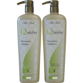 Kit Escova Progressiva de Quiabo - 1 Shampoo Antiresiduos e 1 Gloss Redutor de Volume 500 Ml