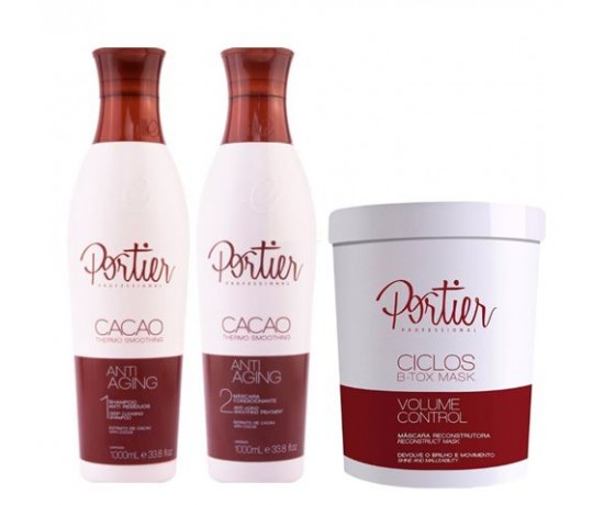 Kit Escova Progressiva Portier Cacao + Bottox Ciclos Portier