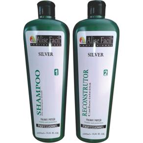 Kit Escova Progressiva Silver Carbocisteína - 1 Shampoo Antiresíduo e 1 Gloss de Tratamento 1 Litro