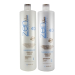Kit Escova Progressiva Zen Hair 4d coco e queratina 2x1 Litro