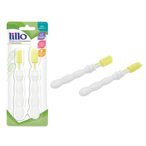 Kit Escovas para Treinamento Higiene Bucal Bebe 6m+ Lillo
