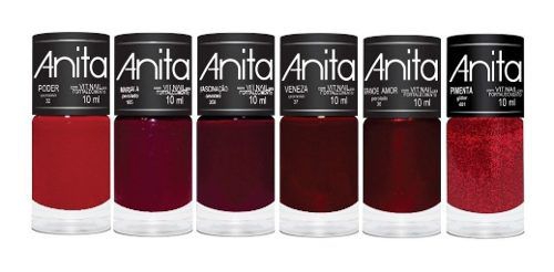 Kit Esmaltes Manicure Anita Vermelhos Fascinantes C/6 Un
