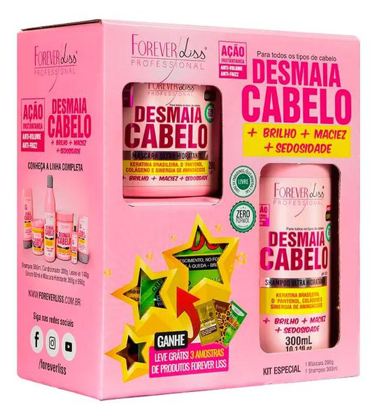 Kit Especial Desmaia Cabelo Forever Liss com Brinde