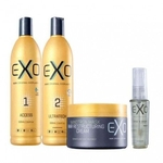 Kit Exo Hair Exoplastia Alisamento 2x500ml + Nanotron Mask Reconstrução 250g + Shine NBright Óle