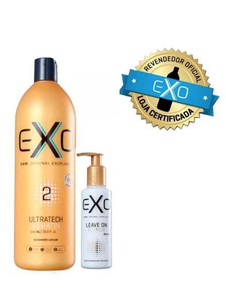 Kit Exoplastia Capilar Exo Hair Ultratech Keratin 500ml Passo 2 + Reparador - Exo Hair Leave On Repair Essentials 140ml