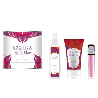 Kit Exotica Bella Flor - Body Splash + Hidratante Corporal + Gloss