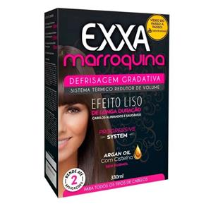 Kit Exxa Defrisagem Gradativa Escova Marroquina - 330 Ml