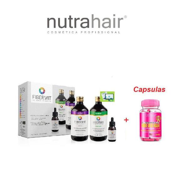 Kit Fibervit Fortalecimento Capilar Nutrahair + Capsulas - Nutra Hair