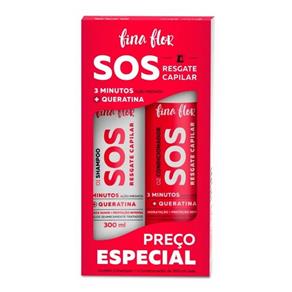 Kit Fina Flor Shampoo + Condicionador SOS Resgate Capilar 300ml