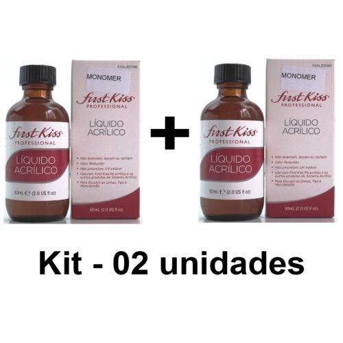 Kit First Kiss Liquido Acrilico (monomer) 60ml 02un