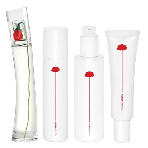 Kit Flower Refilável By Kenzo Eau de Parfum - Perfume Feminino 30Ml + Bruma + Hidratante + Creme para Mãos Kit