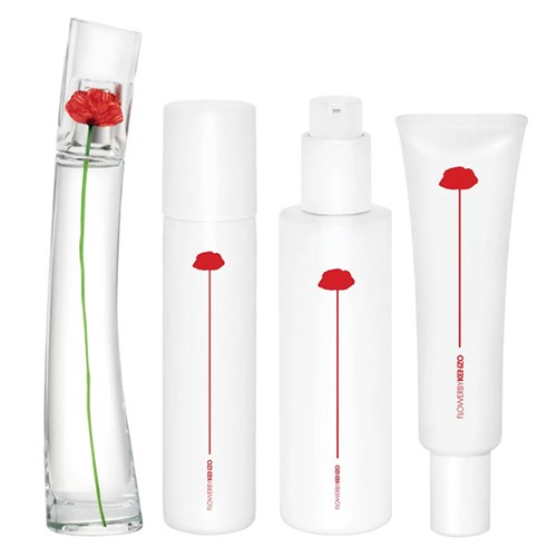 Kit Flower Refilável By Kenzo Eau de Parfum - Perfume Feminino 50Ml + Bruma + Hidratante + Creme para Mãos Kit