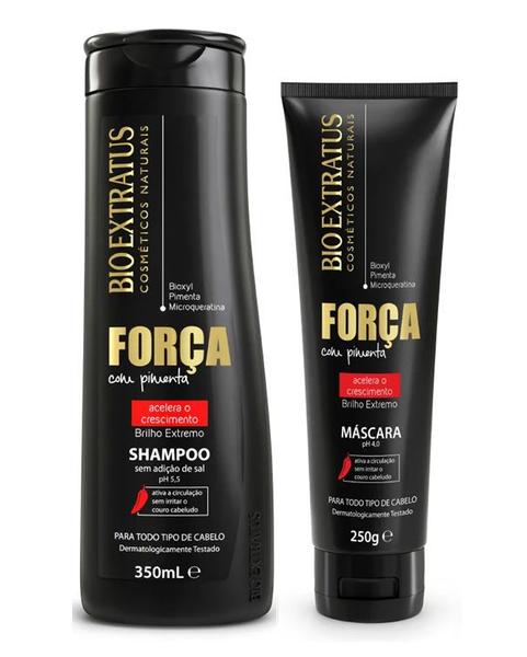 Kit Força com Pimenta Shampoo 350ml + Máscara 250G - Bio Extratus