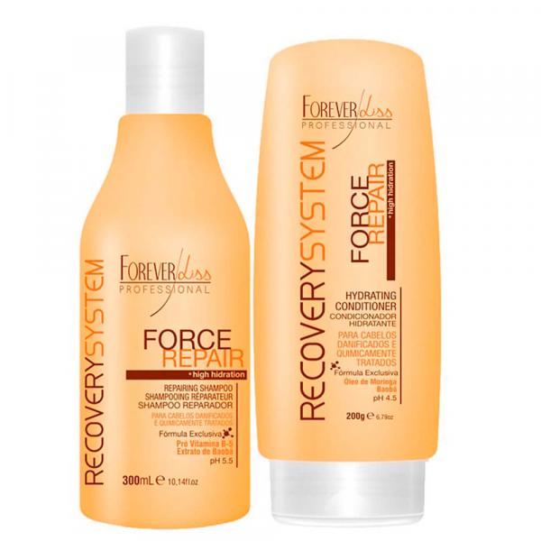 Kit Force Repair Forever Liss Shampoo 300ml e Condicionador 200g