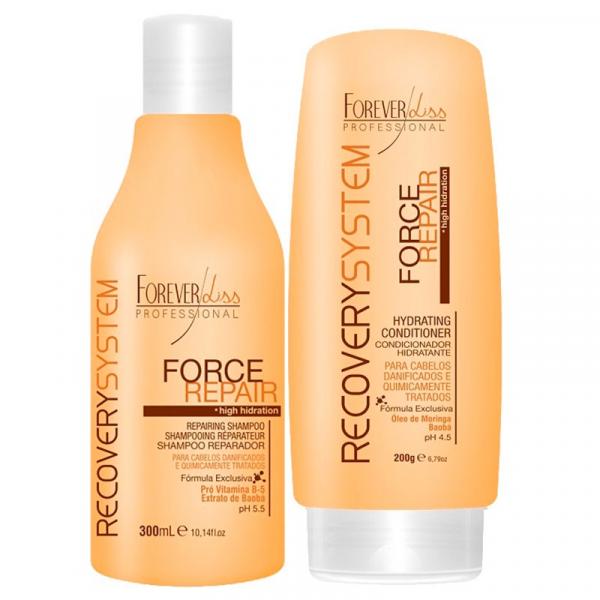 Kit Force Repair Forever Liss - Shampoo 300ml e Condicionador 200gr