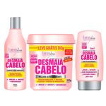 Kit Forever Liss Desmaia Cabelo - Shampoo + Máscara 240g + Leave-in
