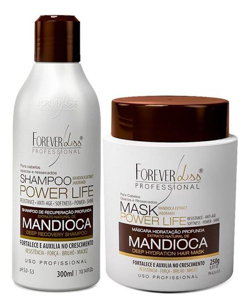Kit Forever Liss Mandioca Shampoo 300ml + Máscara 250g