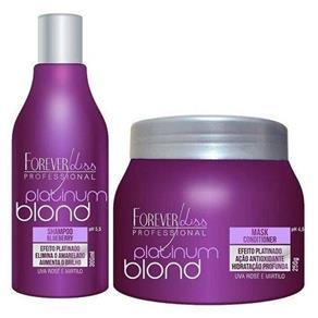 Kit Forever Liss Platinum Blond Matizador Shampoo e Mascara