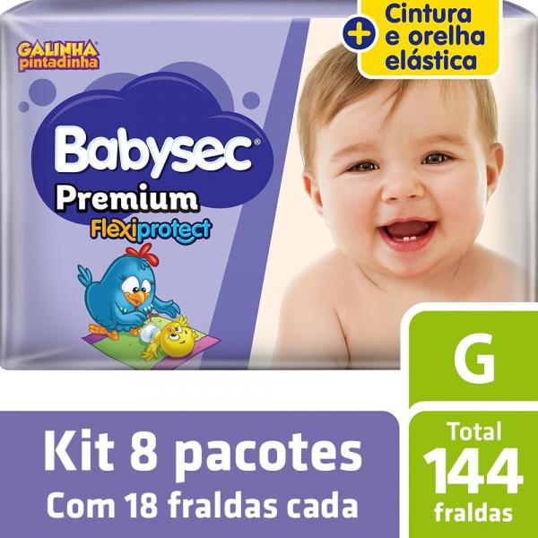 Kit Fralda Babysec Galinha Pintadinha Premium G - 144 Unids
