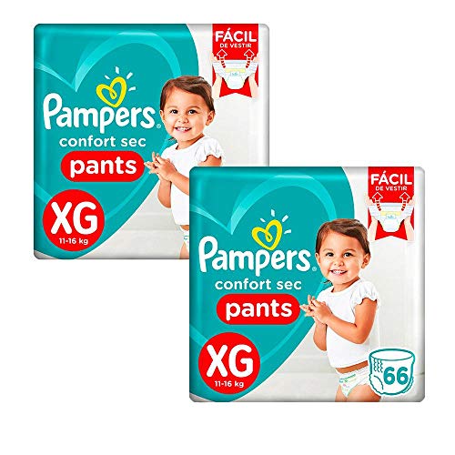 Kit Fralda Pampers Confort Sec Pants Jumbo Tamanho Xg 132 Unidades