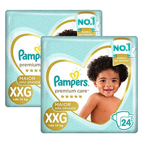Kit Fralda Pampers Premium Care Mega Tamanho Xxg 48 Unidades