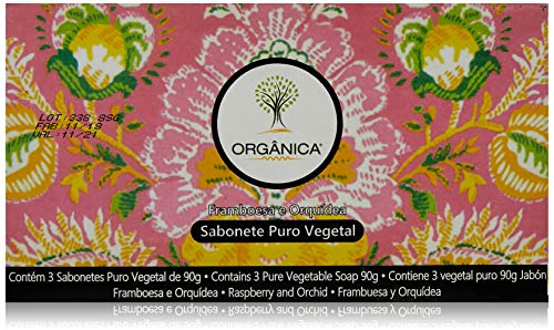 Kit Framboesa e Orquídea Sabonetes em Barra 3x90 G, Organica