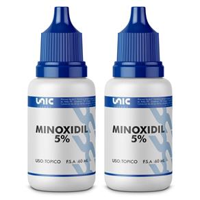 Kit 2 Frascos de Minoxidil 5% com 60ml Unicpharma