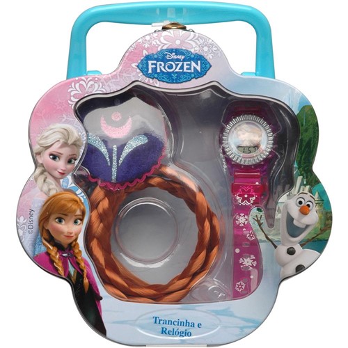 Kit Frozen com Trancinha Relogio - Anna - Disney CANDIDE