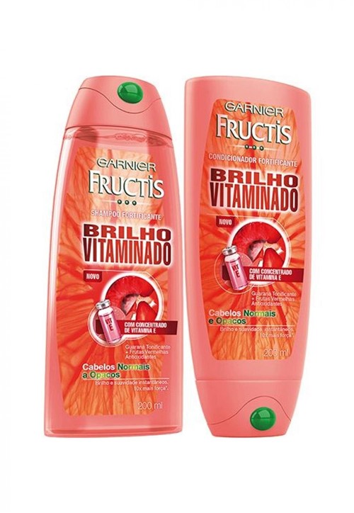 Kit Fructis Shampoo + Condicionador Brilho Vitaminado 200 Ml