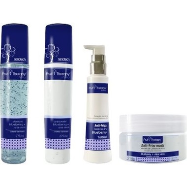 Kit Fruit Therapy Left Blueberry + Aloe Vera Shampoo, Condionador 275ml, Leave-in 160ml e Máscara - Left Hair Care